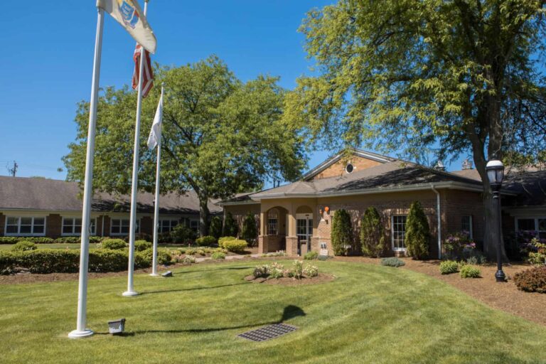 Outside of Careone at Cresskill, a post-acute care center in Cresskill, NJ