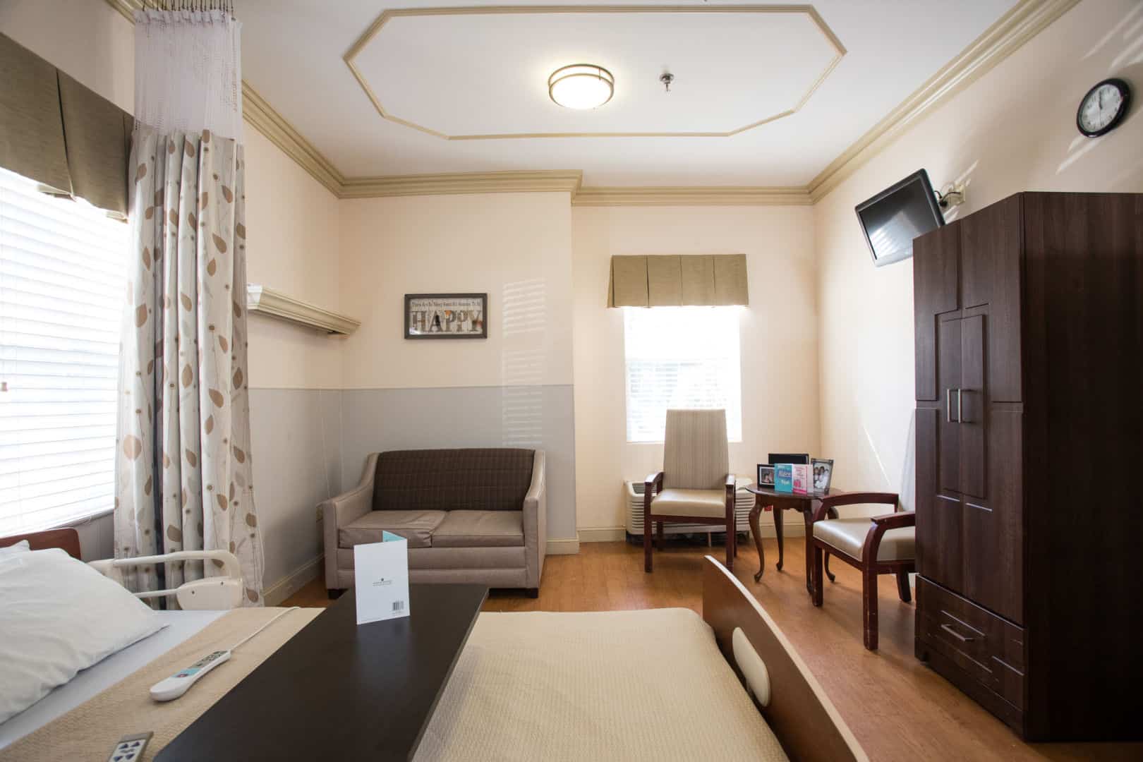 A room at CareOne at East Brunswick, a skilled nursing facility in NJ.