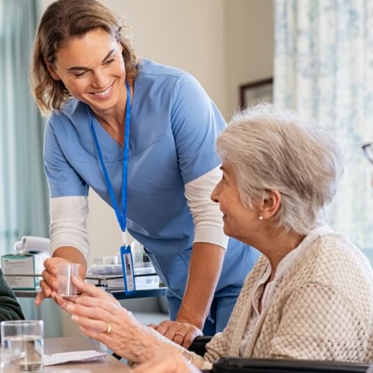 Dinner in private assisted living