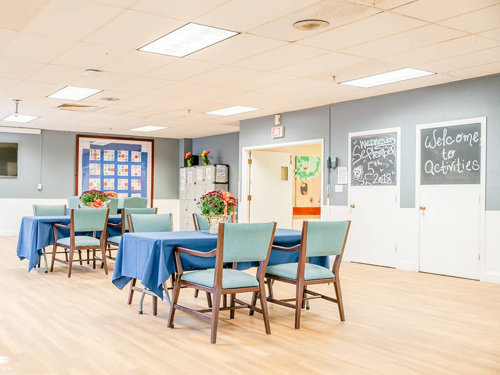 CareOne at Lowell-Interior, dining room