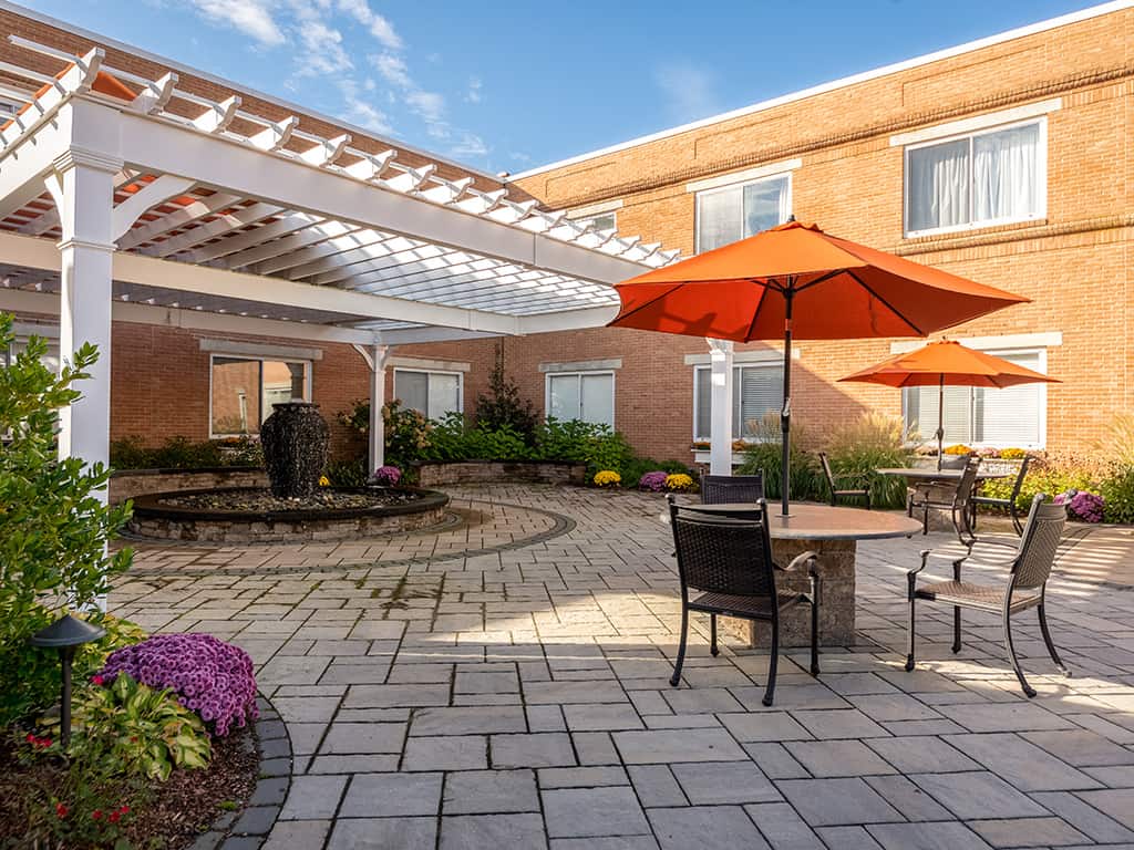 CareOne at Weymouth-Exterior, outdoor seating