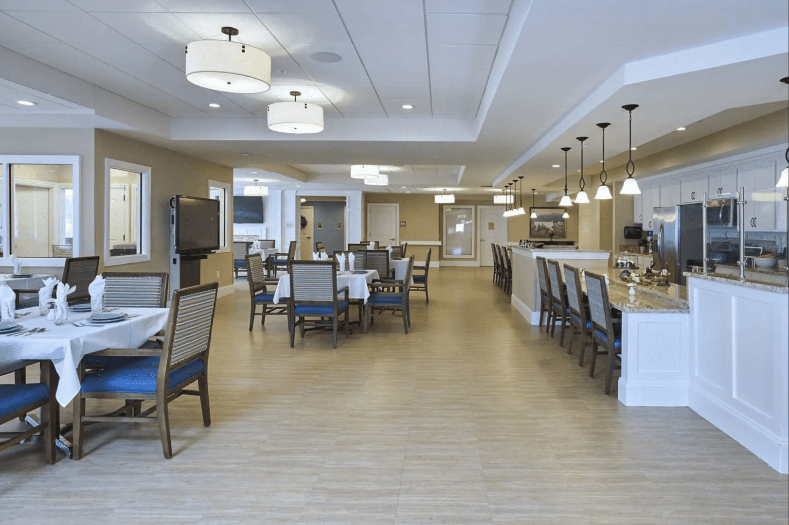 Harmony Village CareOne at Cherry Hill-Interior, dining room